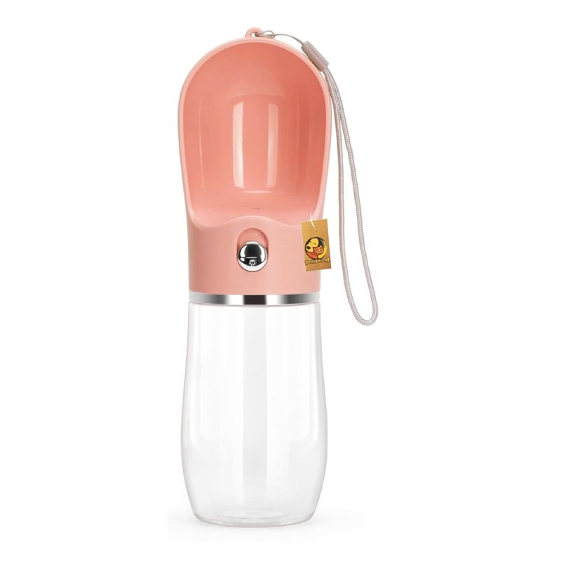 Foodie Puppies Dog Water Bottle 380 ml Pink