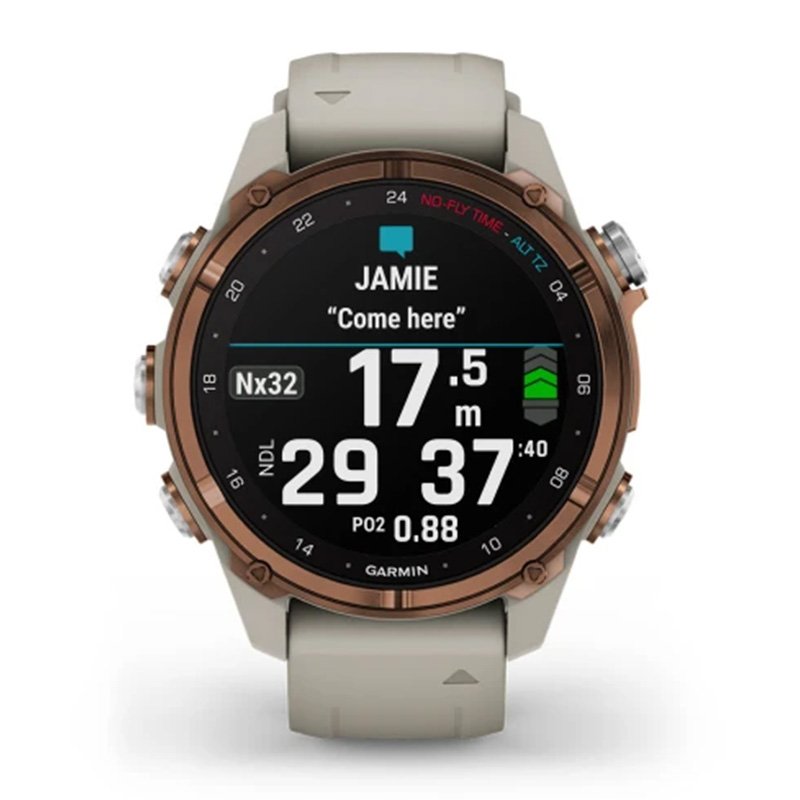 Garmin Descent Mk3i – 43 mm Bronze PVD Titanium with French Grey Silicone Band Watch Best Price in Dubai