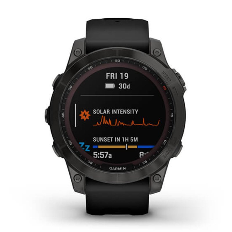 Garmin fÄ“nix 7 Sapphire Solar Black DLC Titanium with Black Band 47 MM Watch Best Price in Dubai