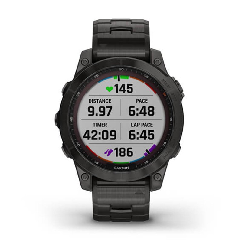 Garmin fÄ“nix 7 Sapphire Solar Carbon Grey DLC Titanium with Carbon Grey DLC Vented Titanium Band 47 MM Watch Best Price in Fujairah
