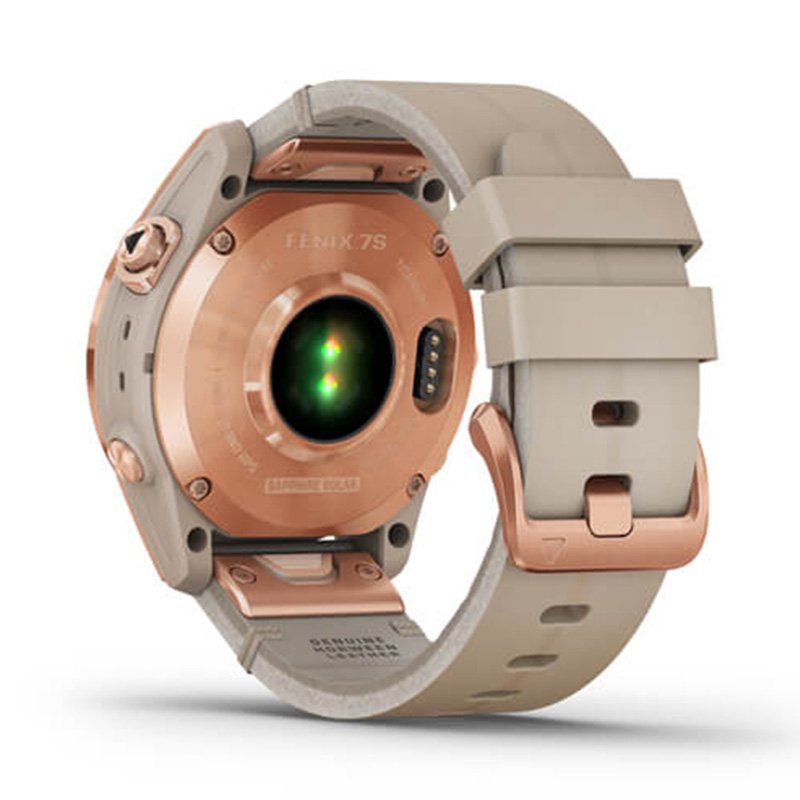 Garmin fenix 7S Sapphire Solar Rose Gold Titanium with Limestone Leather Band 42 MM Watch Best Price in Sharjah