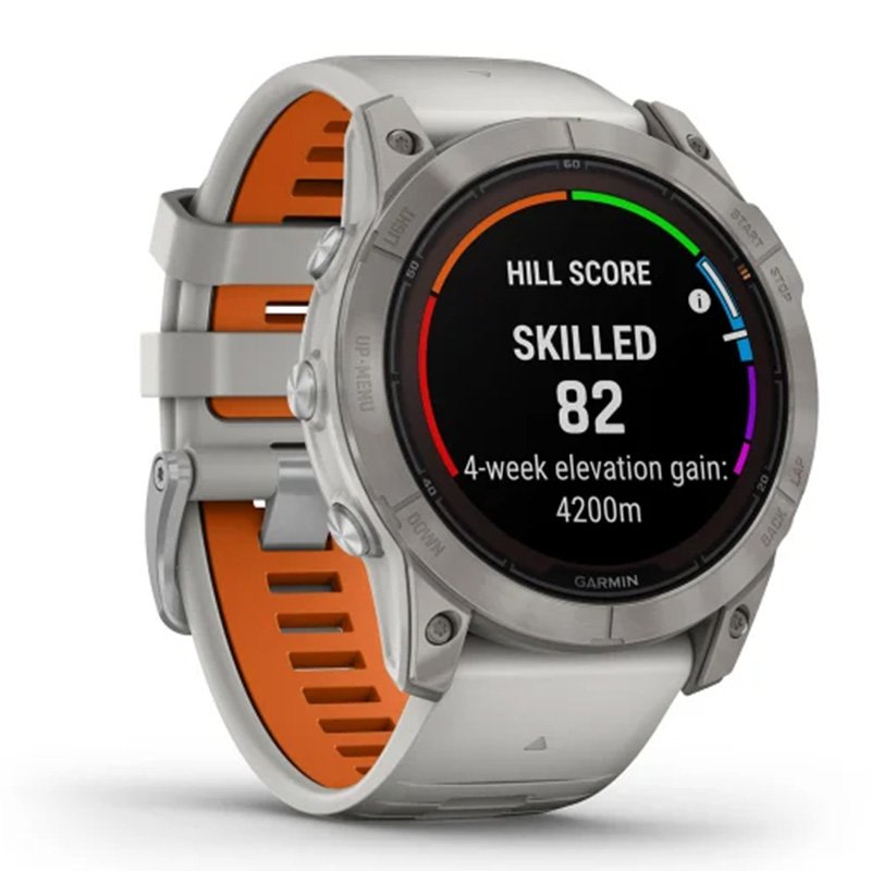 Garmin Fenix 7X Pro Sapphire Solar Edition 51mm Titanium with Fog Gray/Ember Orange Band Watch Best Price in Abu Dhabi