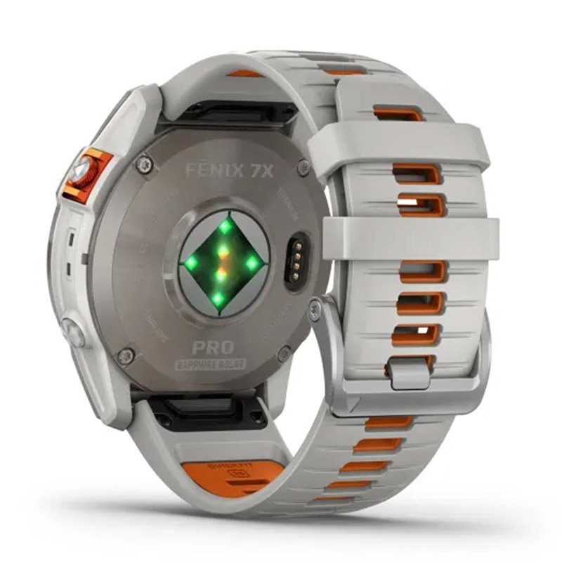 Garmin Fenix 7X Pro Sapphire Solar Edition 51mm Titanium with Fog Gray/Ember Orange Band Watch Best Price in UAE