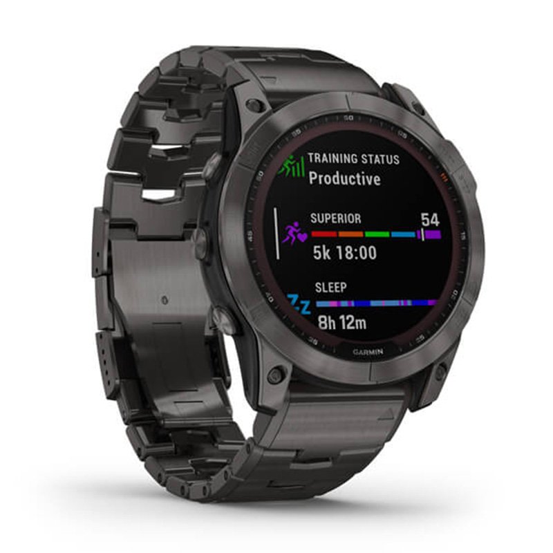 Garmin fenix 7X Sapphire Solar Carbon Grey DLC Titanium with Carbon Grey DLC Vented Titanium Band 51 MM Watch Best Price in Sharjah
