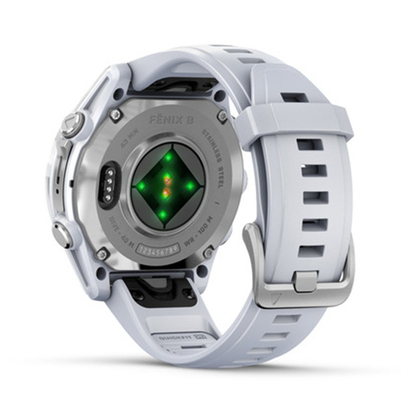 Garmin Fenix 8 – 43 mm Amoled Silver With Whitestone Silicone Band Watch Best Price in Abu Dhabi