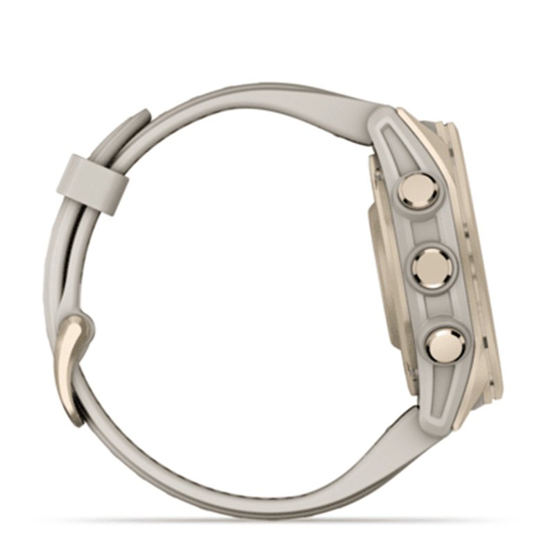 Garmin Fenix 8 – 43 mm Sapphire Soft Gold With Fog Gray/Dark Watch Best Price in UAE