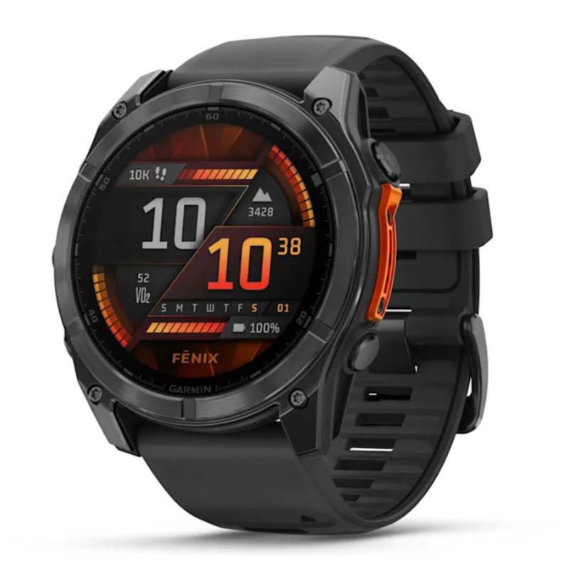 Garmin Fenix 8 – 51 mm Amoled Slate Gray With A Black Silicone Band Watch