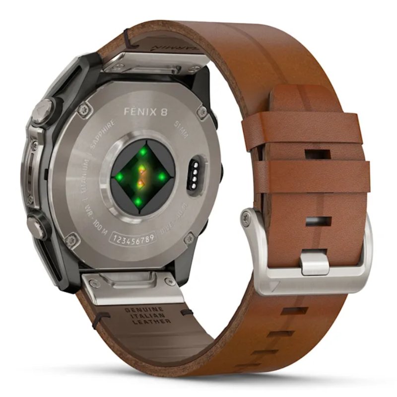 Garmin Fenix 8 Amoled – 51 mm Sapphire Bare Titanium, Black With A Chestnut Leather Band, Plus A Graphite Silicone Band Best Price in UAE