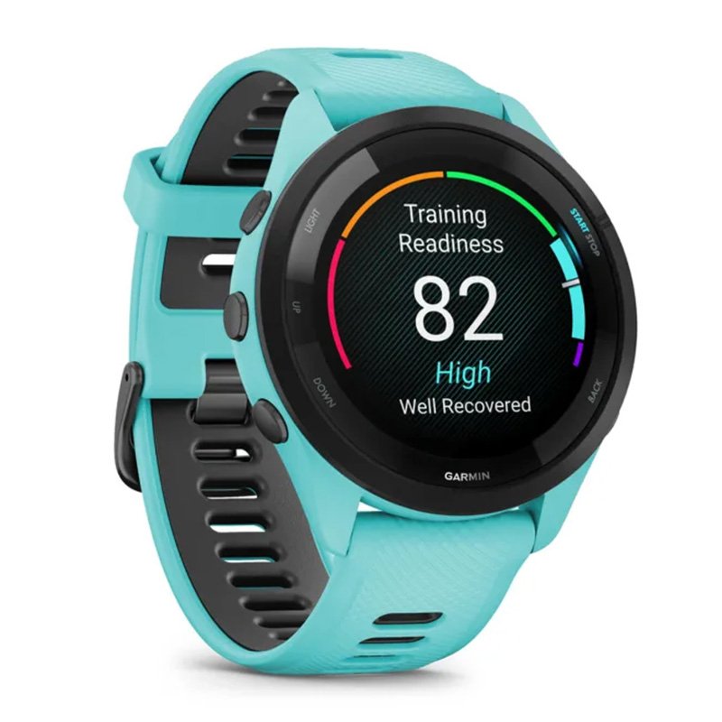 Garmin Forerunner 265 Black Bezel with Aqua Case and Aqua/Black Silicone Band 46MM Watch Best Price in Abu Dhabi