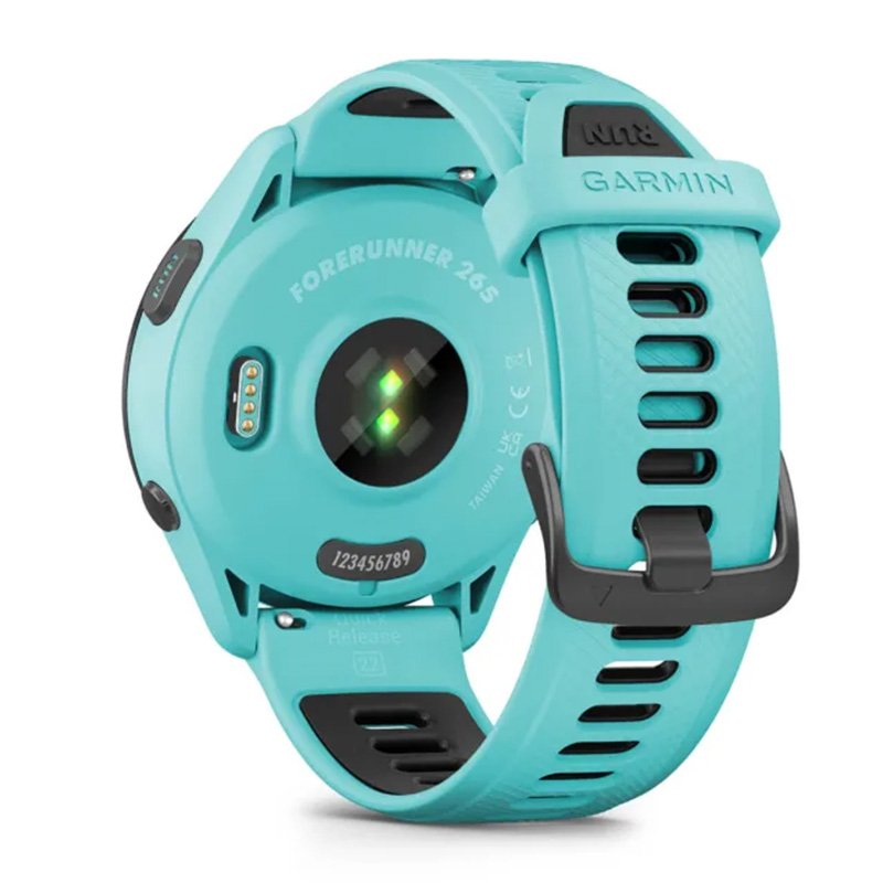 Garmin Forerunner 265 Black Bezel with Aqua Case and Aqua/Black Silicone Band 46MM Watch Best Price in Sharjah