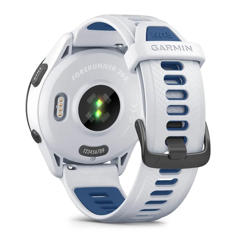 Garmin Forerunner 265 Black Bezel with Whitestone Case and Whitestone/Tidal Blue Silicone Band 46MM Watch Best Price in UAE