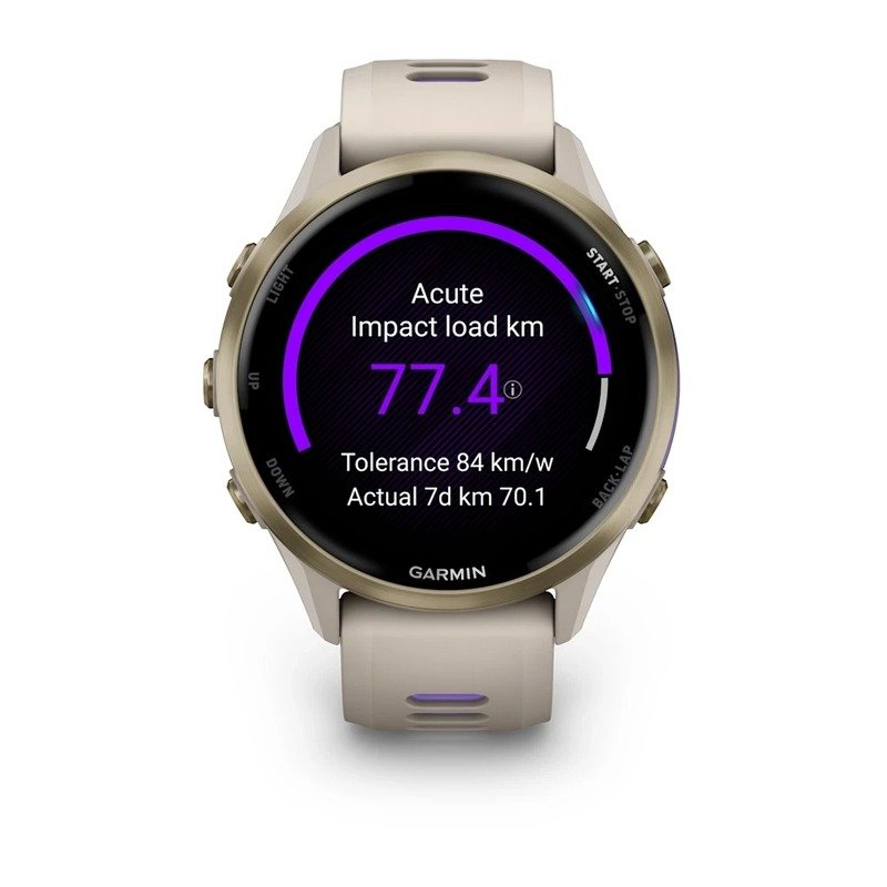 Garmin Forerunner 970 Soft Gold Titanium with French Grey Case and French Grey/Translucent Indigo Band  Best Price in Dubai,