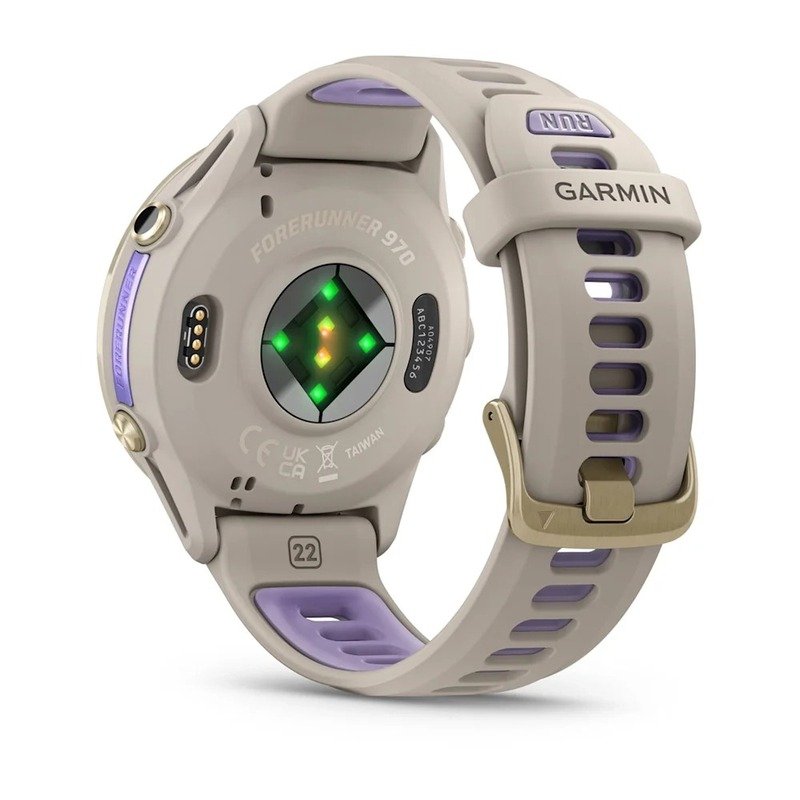 Garmin Forerunner 970 Soft Gold Titanium with French Grey Case and French Grey/Translucent Indigo Band  Best Price in Dubai,