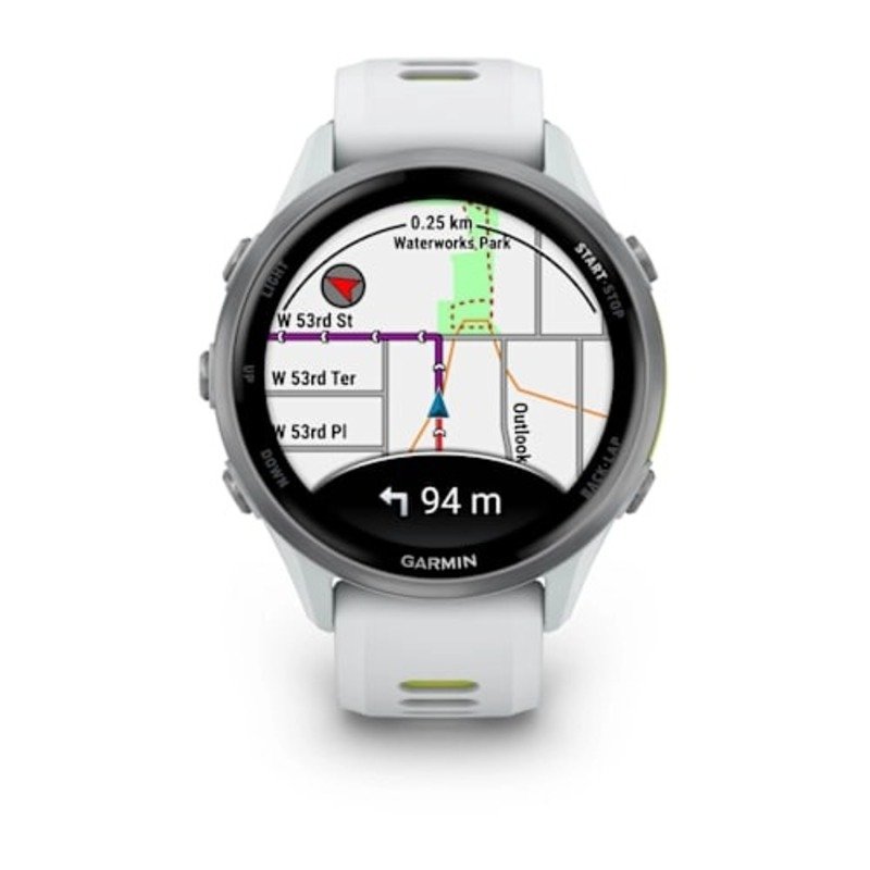 Garmin Forerunner 970 Titanium with Whitestone Case and Whitestone/Translucent Amp Yellow Band Best Price in Abu Dhabi