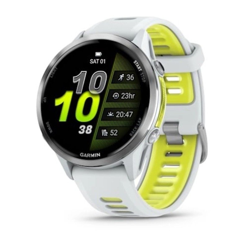 Garmin Forerunner 970 Titanium with Whitestone Case and Whitestone/Translucent Amp Yellow Band Best Price in Abu Dhabi