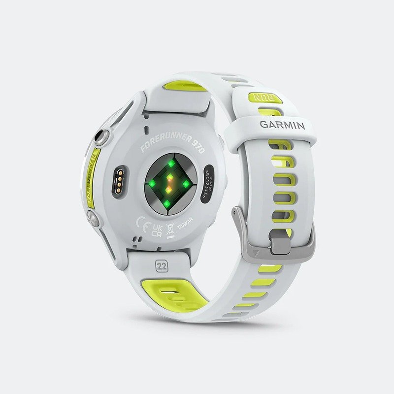 Garmin Forerunner 970 Titanium with Whitestone Case and Whitestone/Translucent Amp Yellow Band Best Price in Abu Dhabi