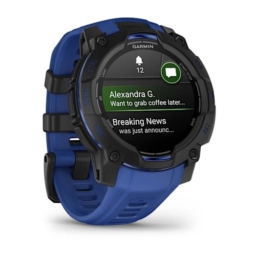 Garmin Instinct 3 45 mm AMOLED Black with Bolt Blue/Black Band Watch