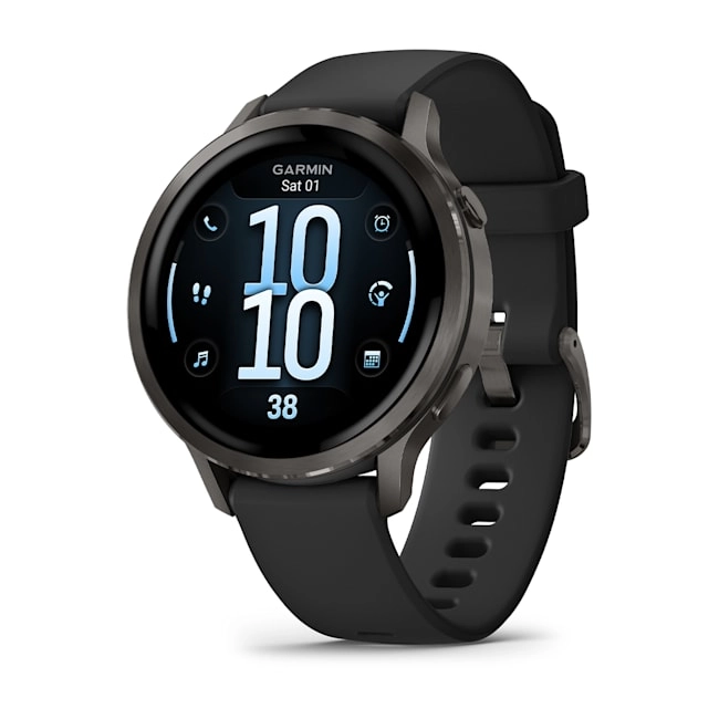 Garmin Venu 4 - 41 mm Slate with Black Silicone Band Watch