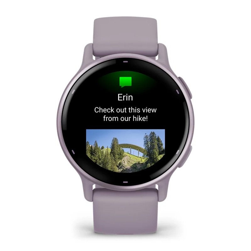 Garmin vívoactive 5 Metallic orchid Aluminium bezel with orchid case and silicone band Best Price in Dubai