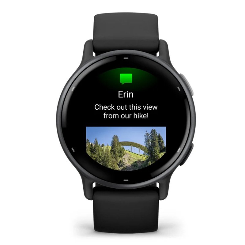 Garmin vívoactive 5 Slate aluminium bezel with black case and silicone band Best Price in Dubai