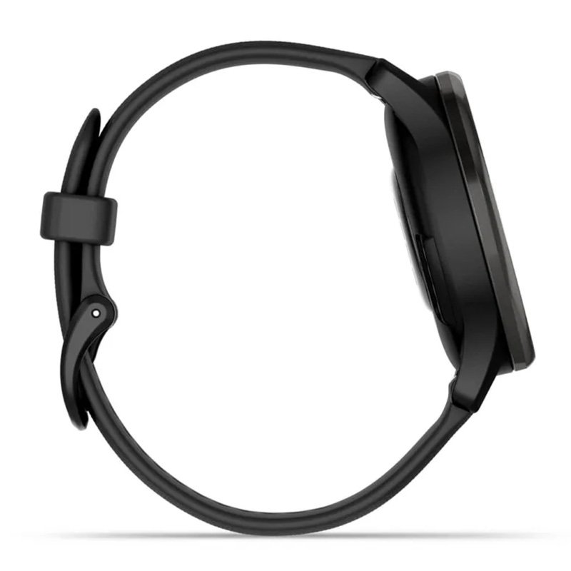 Garmin Vivomove Trend Slate Stainless Steel Bezel With Black Case And Silicone Band Best Price in Sharjah