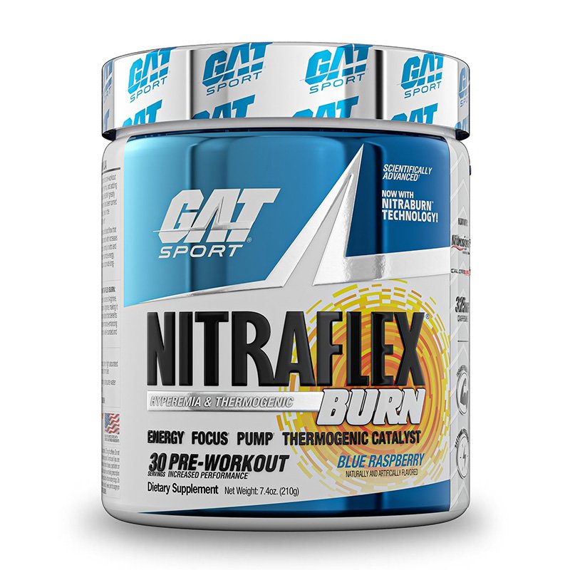 GAT Sport Nitraflex Burn Blue Raspberry 30 Servings