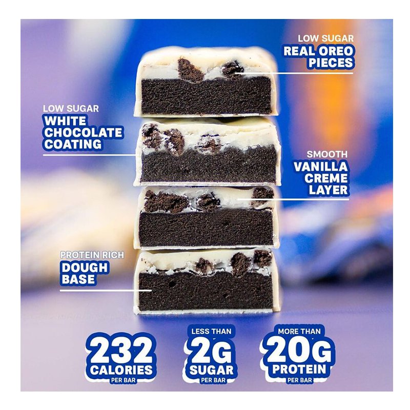 Grenade High Protein Low Sugar Bar 60 G x 12 Pcs - Oreo White Best Price in Al Ain