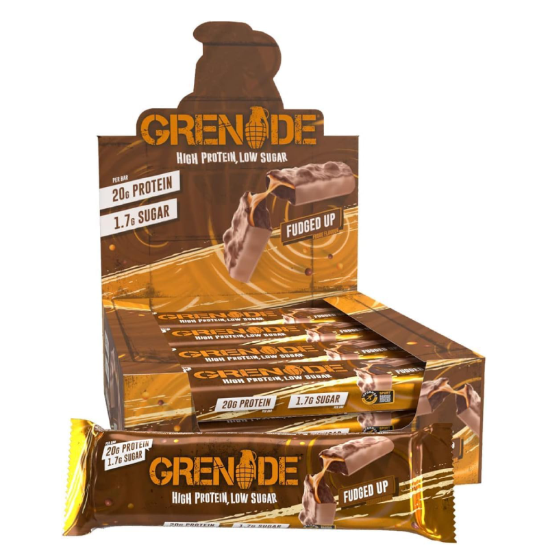 Grenade Protein Bars Fudged Up 160 G x 12 in Box - Chocolate Fudge