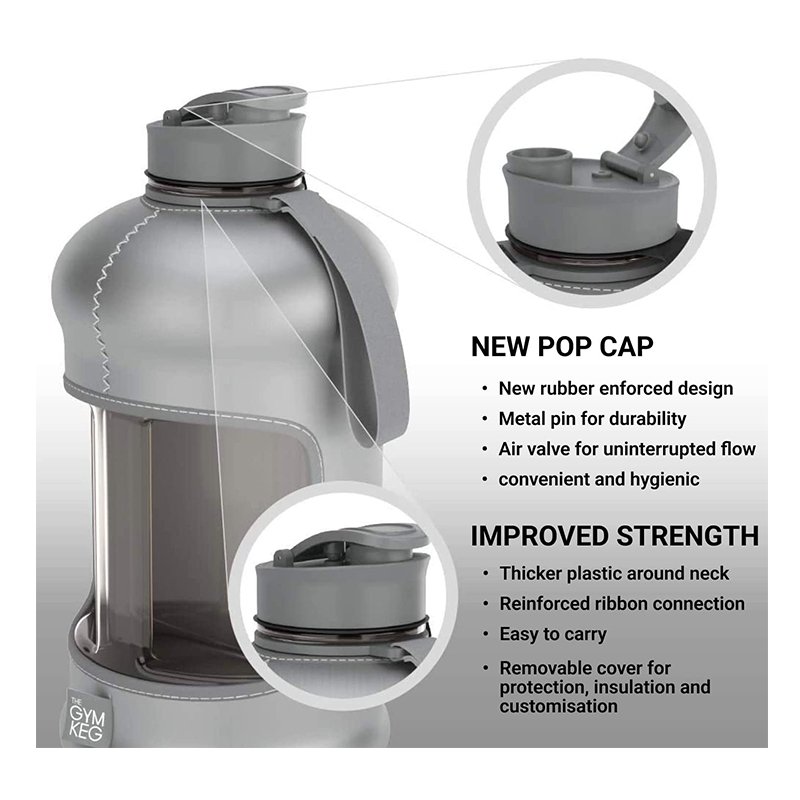 Gym Keg Sports Water Bottle Flex Chrome 2.2 Litre Best Price in Dubai