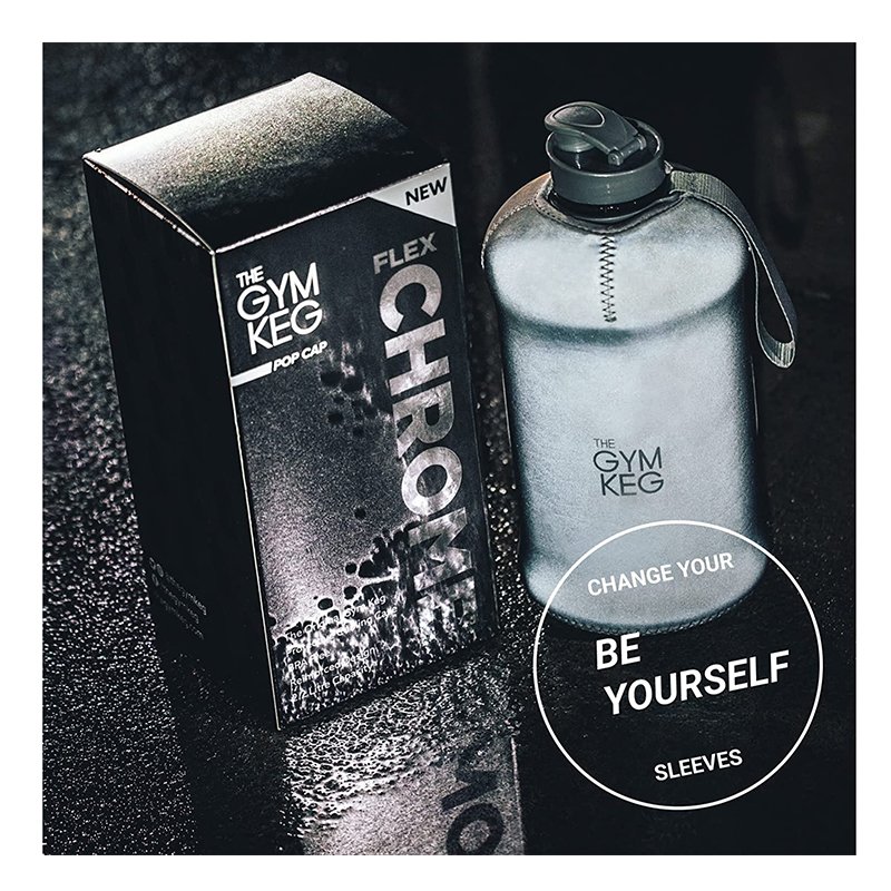 Gym Keg Sports Water Bottle Flex Chrome 2.2 Litre Best Price in Ajman