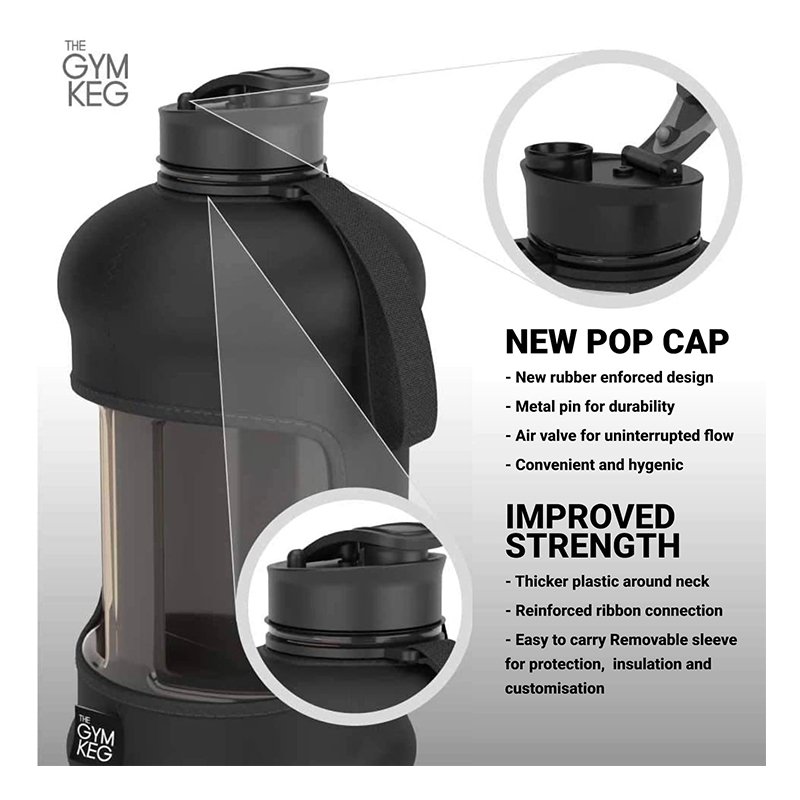 Gym Keg Sports Water Bottle Stealth Black 2.2 Litre Best Price in Dubai