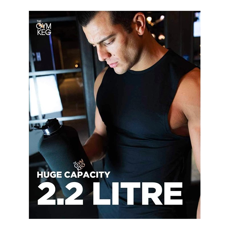 Gym Keg Sports Water Bottle Stealth Black 2.2 Litre Best Price in Sharjah