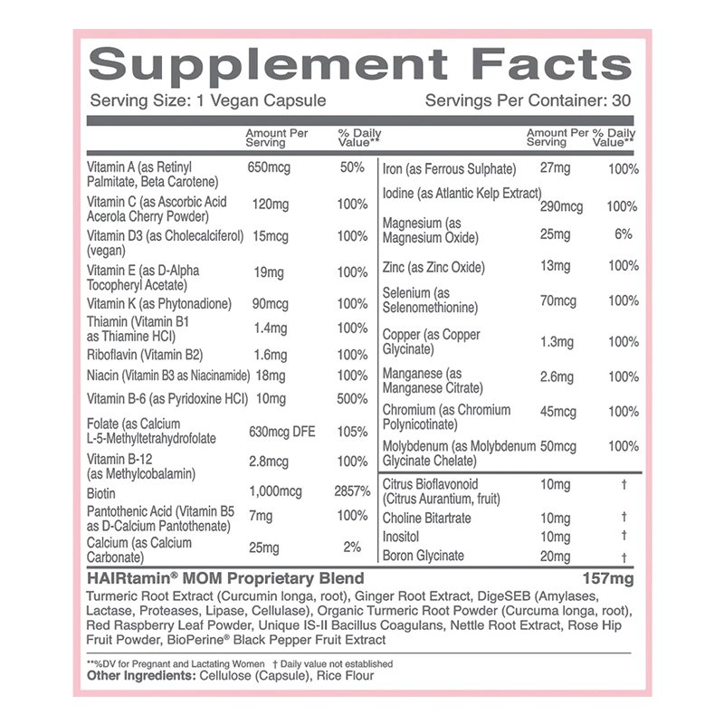 Hairtamin Mom 30 Vegan Capsules Best Price in Ajman