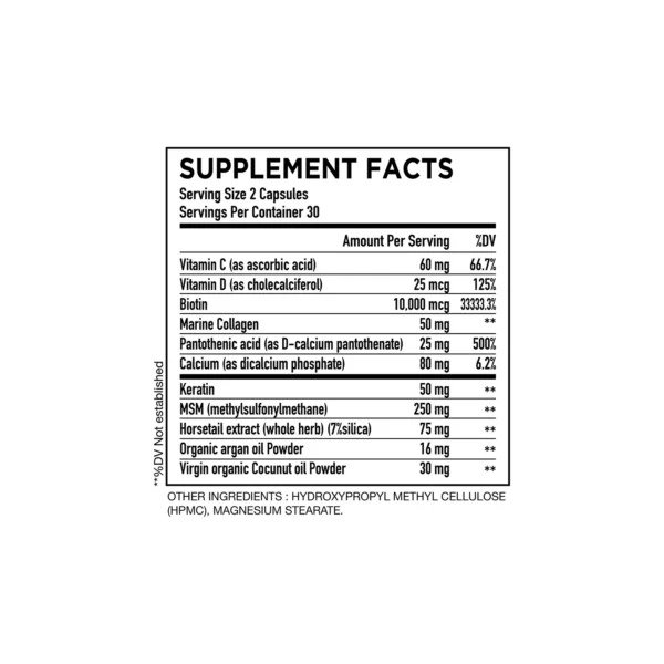 HC Nutrition Hair, Skin, Nail 60 Capsules Best Price in Al Ain