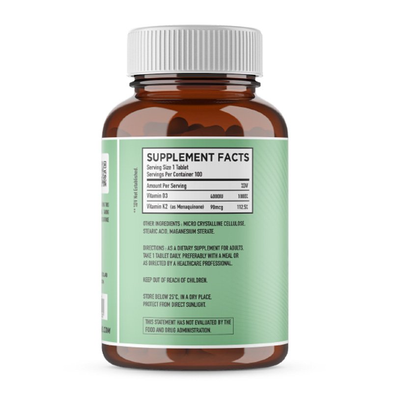 HC Nutrition Vitamin D3+ K2 100 Tablet Best Price in Dubai