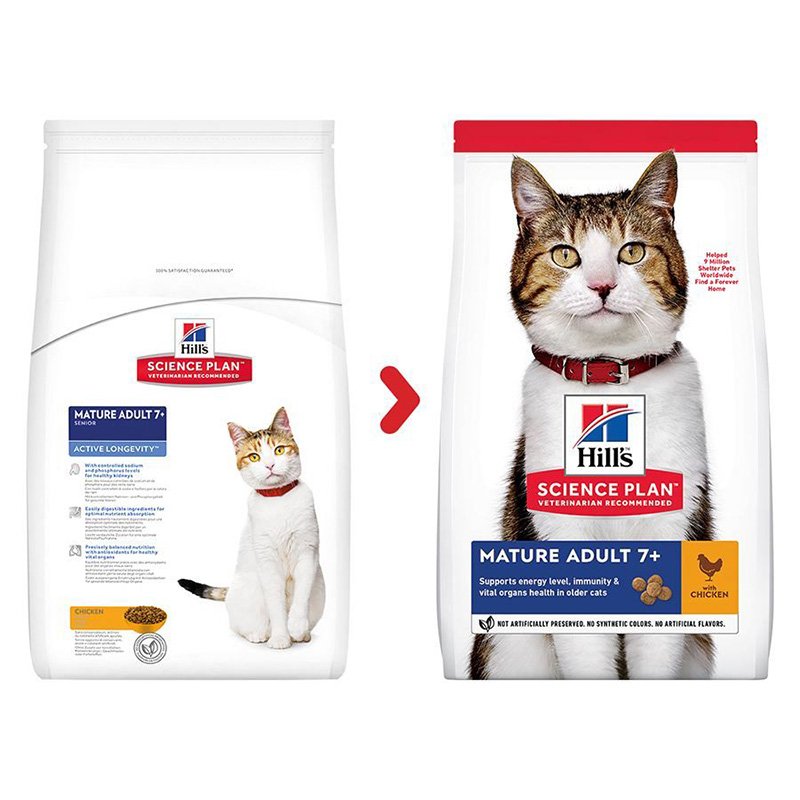 Hills Science Plan Mature Adult 7+ Cat Food With Chicken 1.5 Kg Best Price in Dubai
