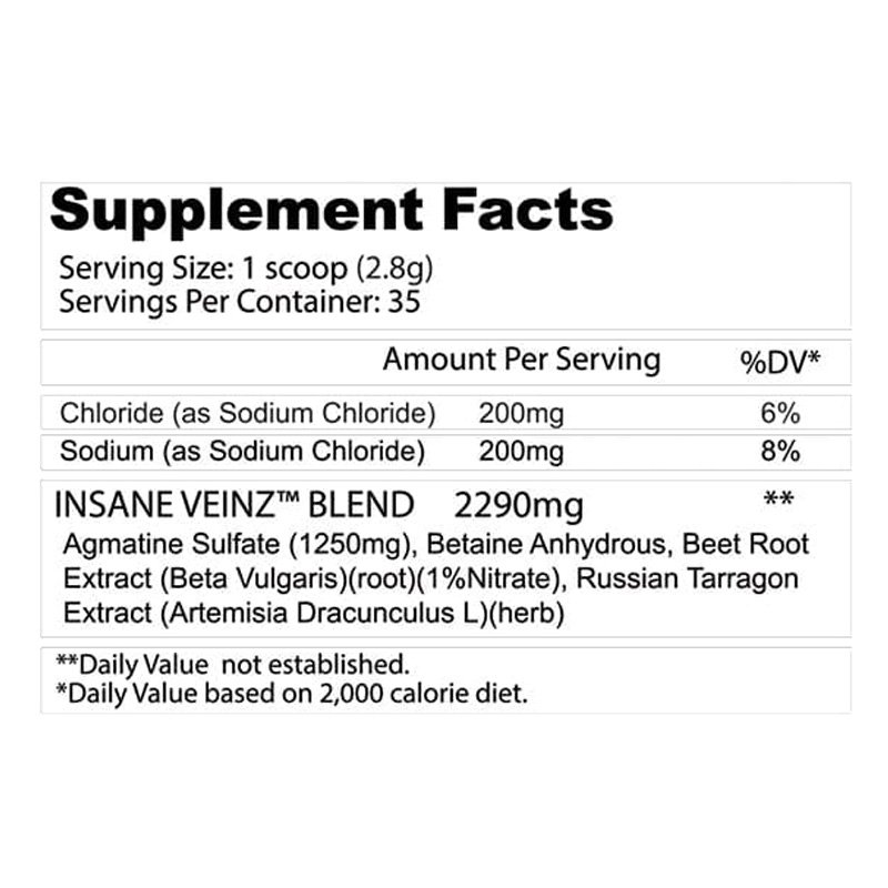 Insane Labz Veinz 35 Servings - Fruit Punch Best Price in Dubai