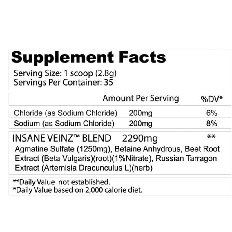 Insane Labz Veinz 35 Servings Summer Series - Mangled Lemonade Best Price in Dubai