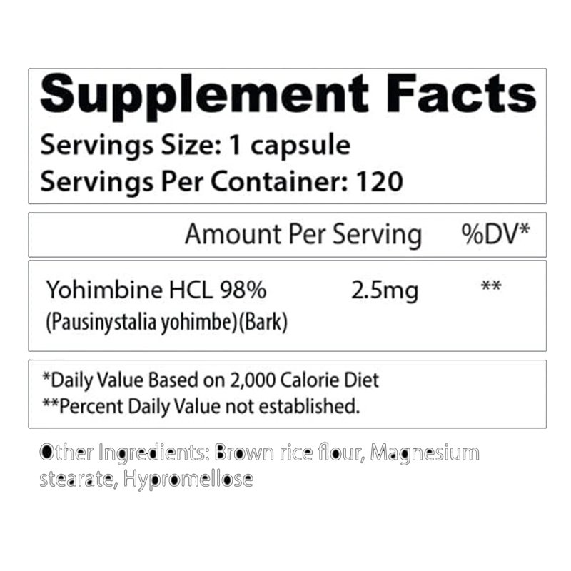 Insane Labz Asylum Cabinet Yohimbine HCL 120 Capsules Best Price in Dubai