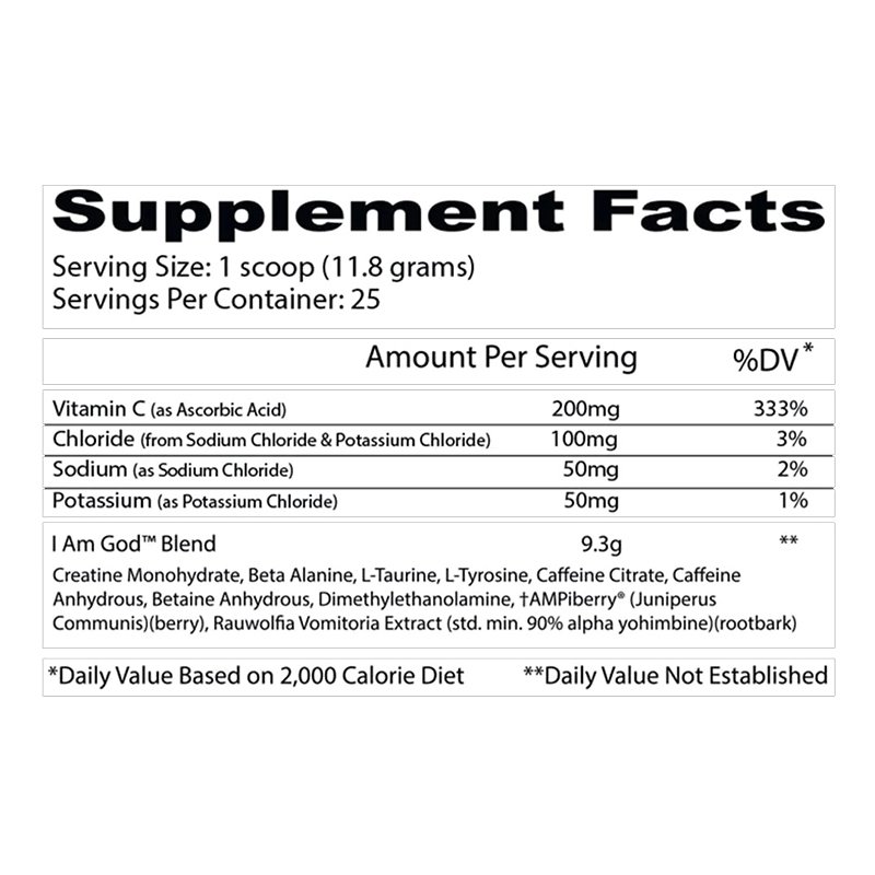 Insane Labz I am God 25 Servings - Orange Best Price in Dubai