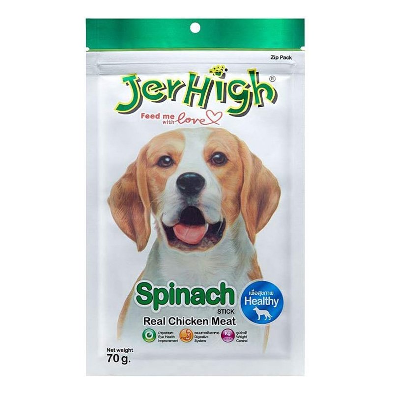 Jerhigh Real Chicken Spinach Stick 60 G