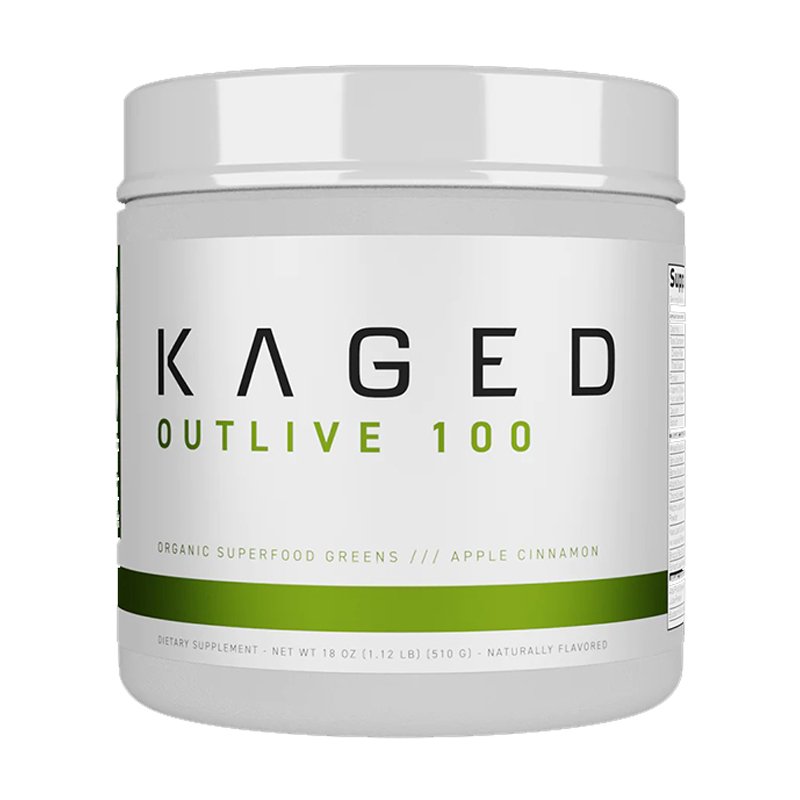 Kaged Outlive 100 Organic Superfood Greens 30 Servings - Apple Cinnamon