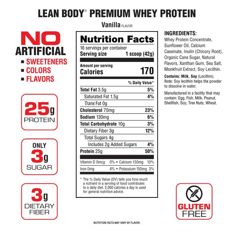 Labrada Lean Body 100% Whey 1.5lb / 18 Best Price in UAE