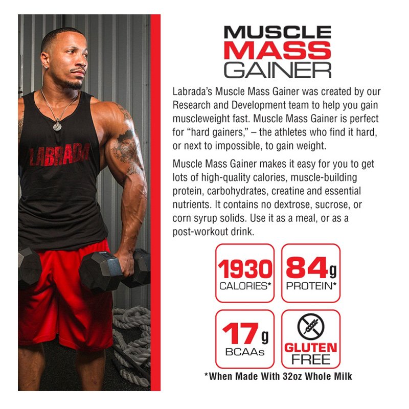 Labrada Muscle Mass Gainer 12 lbs 16 Serv Best Price in Dubai