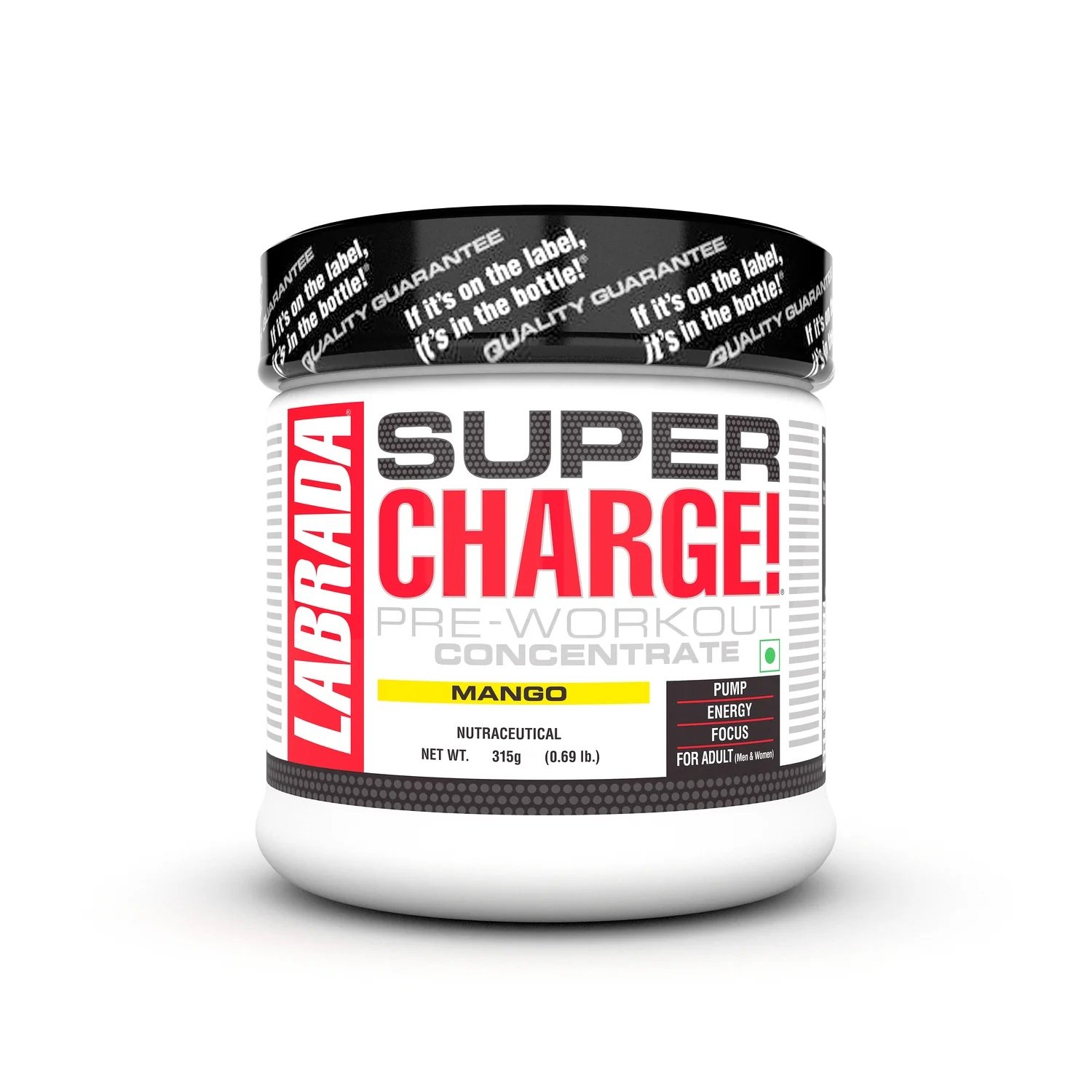 Labrada Super Charge Pre-workout Concentrate 315 G - Mango