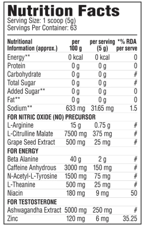 Labrada Super Charge Pre-workout Concentrate 315 G - Orange Best Price in Dubai