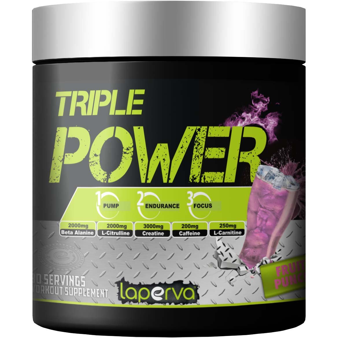 Laperva Triple Power Pre Workout 30 Servings - Fruit Punch
