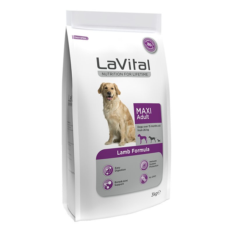 LaVital Maxi Adult Lamb Formula Dog Food 3 Kg