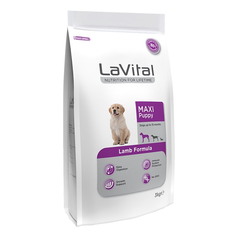 LaVital Maxi Puppy Lamb Formula Food 3 Kg