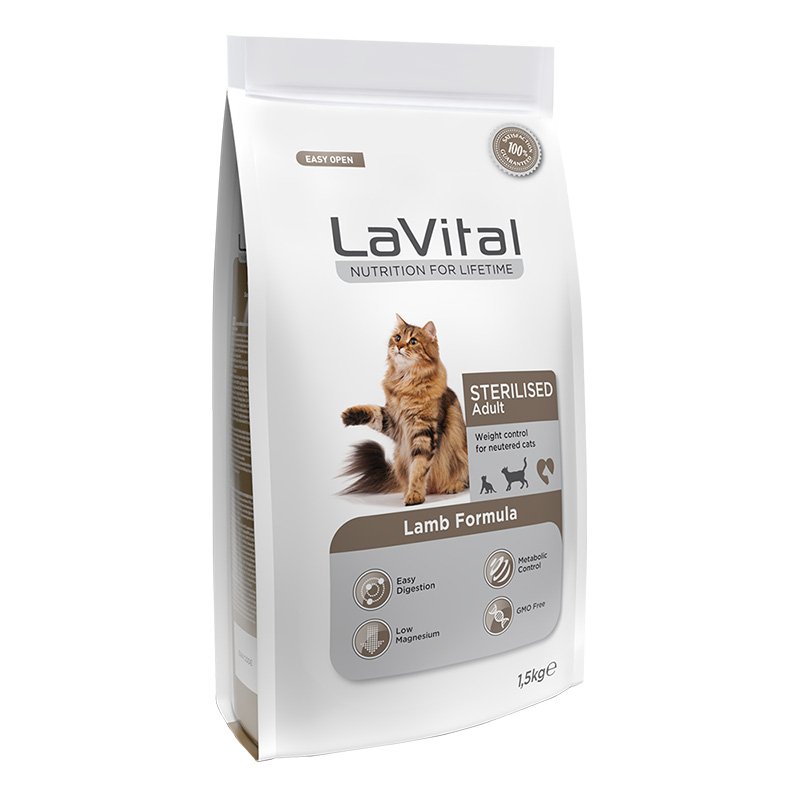 LaVital Sterilised Adult Lamb Formula Food 1.5 Kg